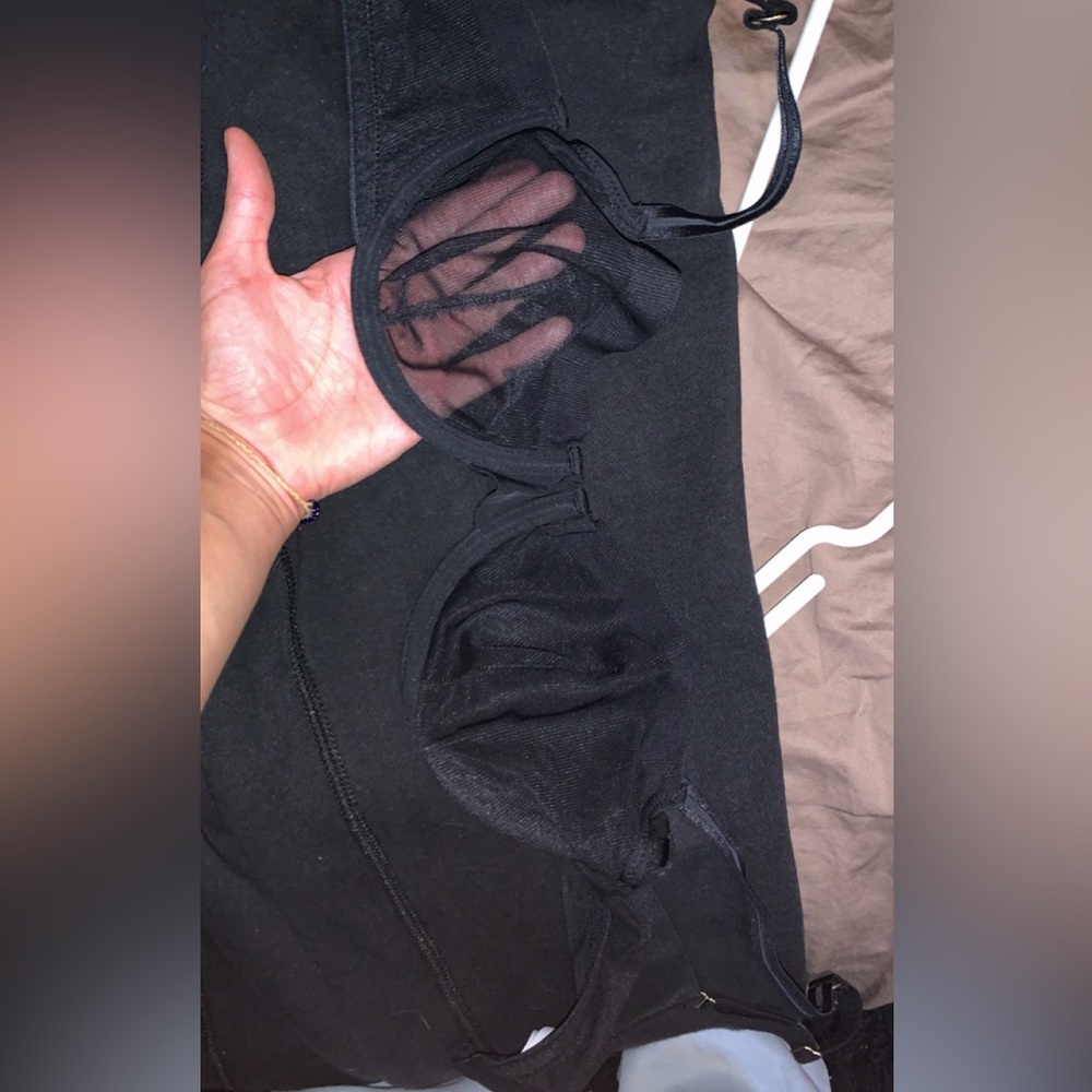 black see through bralette